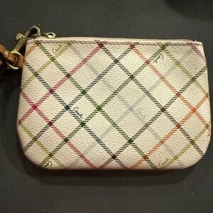 Coach Peyton Tattersall Zip Wristlet Pouch